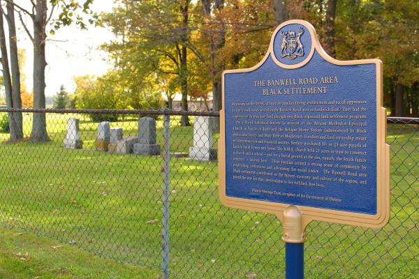 Provincial Historical Plaque and cemetery