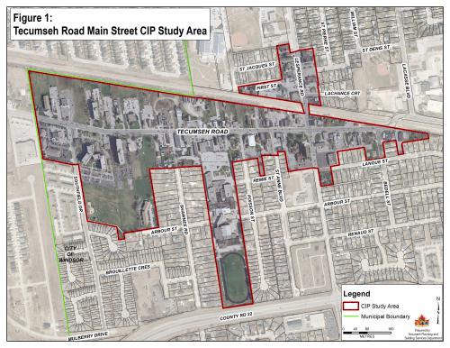 Map of Tecumseh road CIP