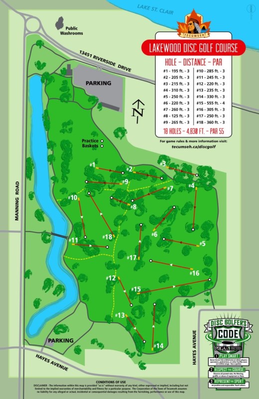 Disc Golf Course Map