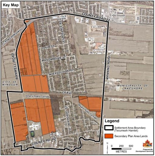 Map of Tecumseh Hamlet Secondary Plan 